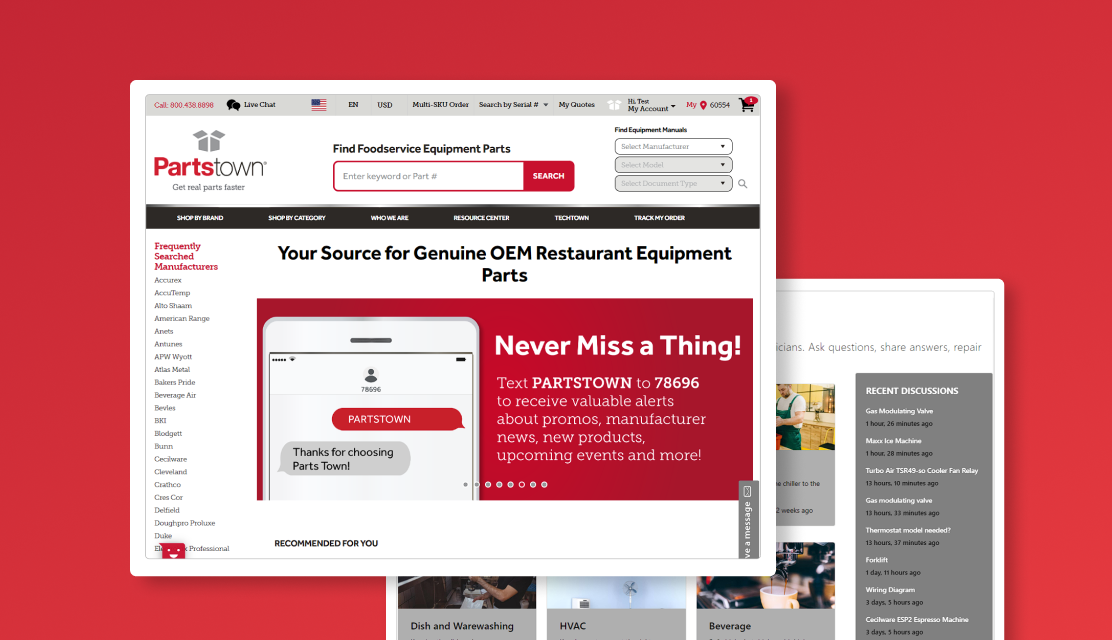 Supporting Partstown’s E-Commerce Transformation